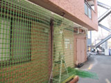 病院中庭通路 施工風景
